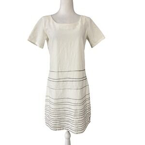 Skunkfunk Dress Womens Small Marlene WDR00504 Striped Short Sleeve Casual